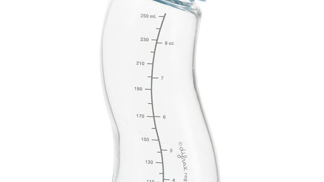 Biberon din sticla ergonomic S-Difrax 250 ml Biberon din sticla ergonomic S-Difrax 250 ml
