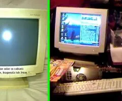 Monitor Calculator PC Vechi Retro cu tub CRT color RARITATE Vintage