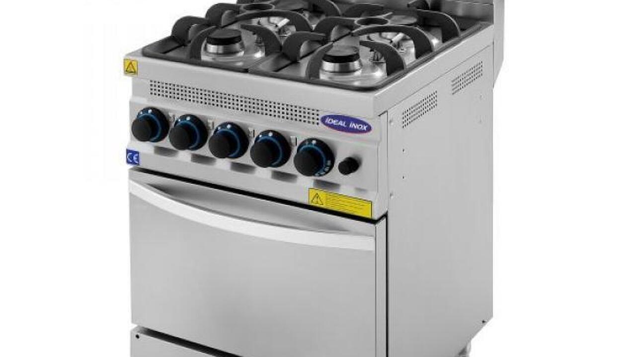 Aragaz profesional cu 4 focuri si cuptor - Linia 630 Aragaz profesional cu 4 focuri si cuptor - Linia 630