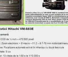 Hitachi VM-S83E video camera vintage RARITATE