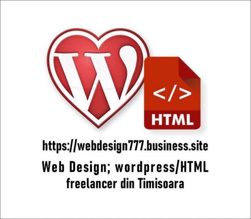 Web design cu freelancer din Timisoara in wordpress sau HTML - 1/3