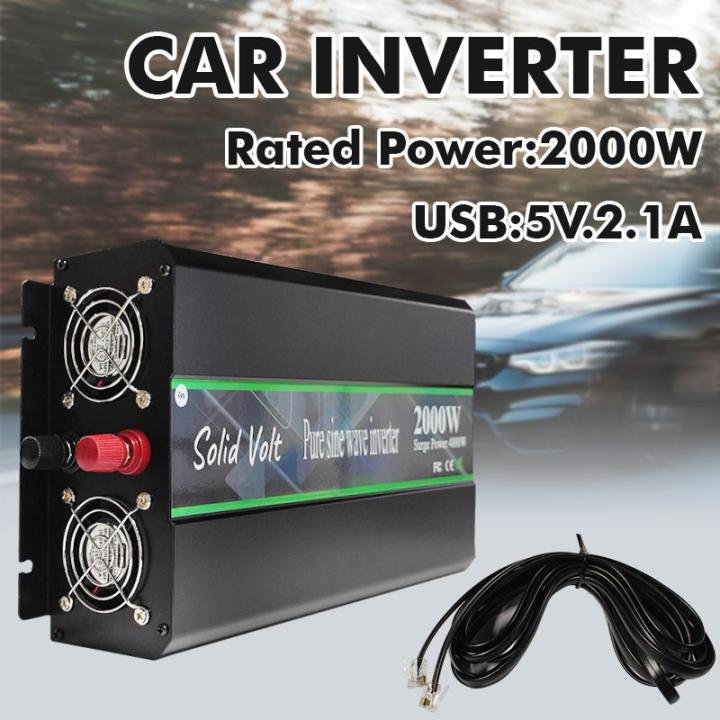 Invertor sinus pur, 2000W/4000W, 12V sau 24V, telecomanda, auto - 4/8