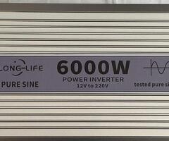 Invertor 24V SAU 12V-220V 6000W SINUS PUR Long Life