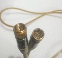 Cablu interconect profesional conectori auriti 2xF tata 1,5m nou