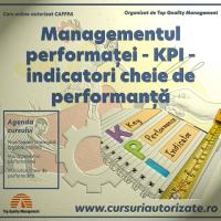 Curs Managementul performanței – KPI Indicatori cheie de performanță
