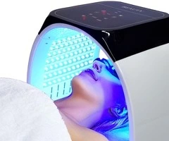 Masca facială cu LED-uri 7 culori  Aparat profesional pentru îngrijirea tenului (242 mărgele LED, Al