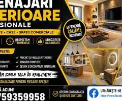 Amenajari interioare profesionale pentru apartamente, case si spatii comerciale