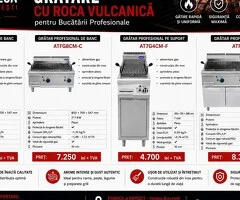 Gratar Profesional Cu Roca Vulcanică , alimentare GAZ