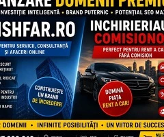 De vânzare domenii premium – polishfar.ro și inchirieriauto-comision0.ro