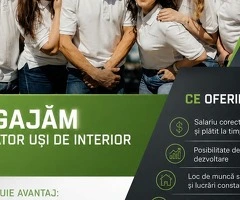 ANGAJĂM MONTATOR UȘI DE INTERIOR PORTA & MONTATOR TÂMPLĂRIE PVC ȘI ALUMINIU