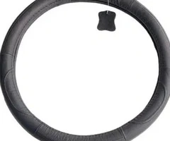 Husa volan universala piele naturala neagra cu manson aderent