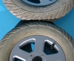 Roata cauciuc si camera pentru carucior electric 3.00-8