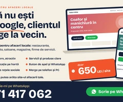 Creez site-uri moderne pentru afaceri – doar 650 LEI/site!